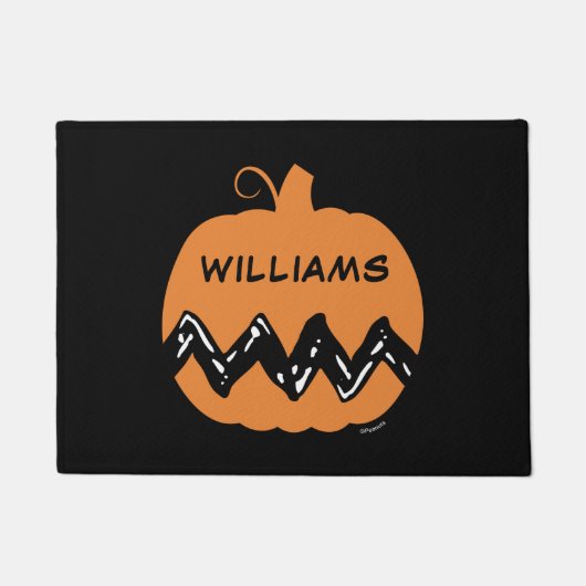 pinda's | Charlie Brown Oranje Pumpkin Deurmat (Voorkant)