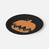 pinda's | Charlie Brown Oranje Pumpkin Papieren Bordje (Gekanteld)