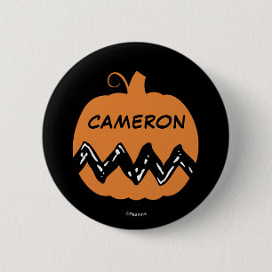 pinda's Charlie Brown Oranje Pumpkin Ronde Button 5,7 Cm