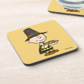 pinda's | Charlie Brown Pilgrim Bier Onderzetter (Linkerzijde)