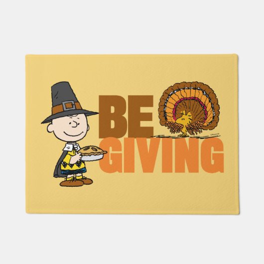 pinda's | Charlie Brown Pilgrim Deurmat (Voorkant)