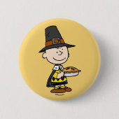 pinda's | Charlie Brown Pilgrim Ronde Button 5,7 Cm (Voorkant)