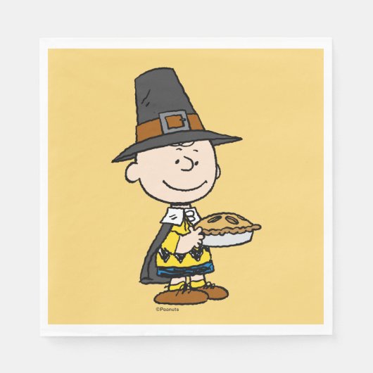 pinda's | Charlie Brown Pilgrim Servet (Voorkant)