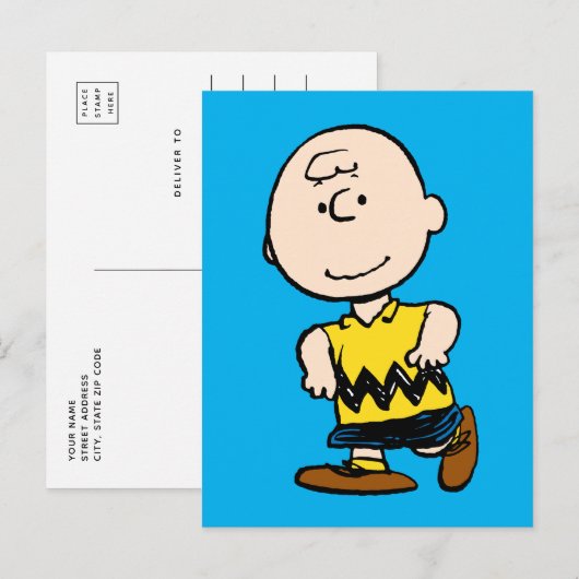 pinda's | Charlie Brown Portrait Briefkaart (Voorkant / Achterkant)