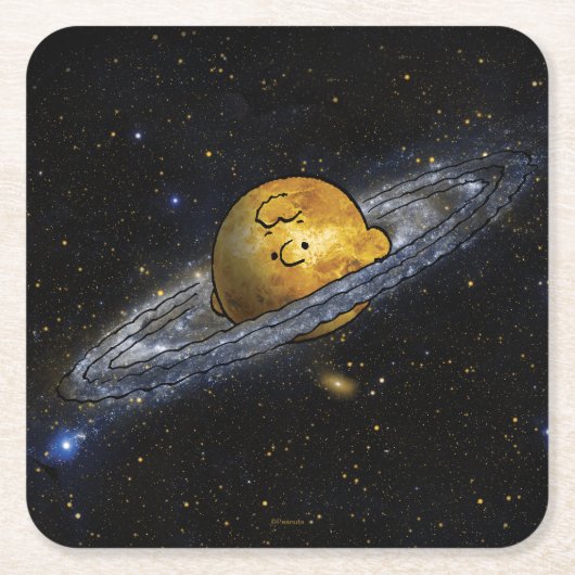 pinda's | Charlie Brown ruimed uit Kartonnen Onderzetters (Voorkant)