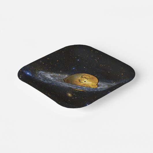 pinda's | Charlie Brown ruimed uit Papieren Bordje (Gebogen)