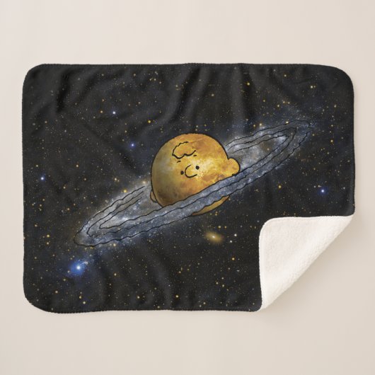 pinda's | Charlie Brown ruimed uit Sherpa Deken (Voorkant (horizontaal))