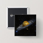 pinda's | Charlie Brown ruimed uit Vierkante Button 5,1 Cm (Voorkant /achterkant)