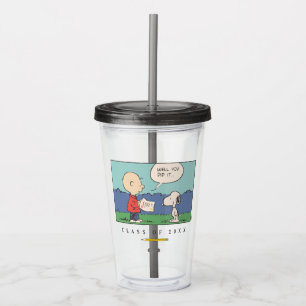 Pinda's Charlie Brown Snoopy Nou je hebt het gedaa Acryl Drinkbeker