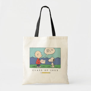 Pinda's Charlie Brown Snoopy Nou je hebt het gedaa Tote Bag
