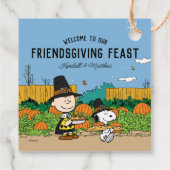 pinda's | Charlie Brown Thanksgiving Add Jouw naam Bedankjes Labels (Achterkant)