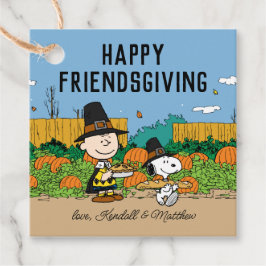 pinda's | Charlie Brown Thanksgiving Add Jouw naam Bedankjes Labels