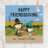 pinda's | Charlie Brown Thanksgiving Add Jouw naam Bedankjes Labels (Achterkant)