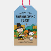 pinda's | Charlie Brown Thanksgiving Add Jouw naam Cadeaulabel (Voorkant)