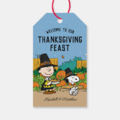 pinda's | Charlie Brown Thanksgiving Add Jouw naam Cadeaulabel (Achterkant)