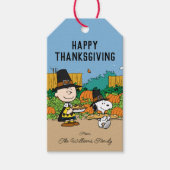 pinda's | Charlie Brown Thanksgiving Add Jouw naam Cadeaulabel (Voorkant)