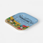 pinda's | Charlie Brown Thanksgiving Add Jouw naam Papieren Bordje (Gebogen)
