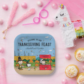 pinda's | Charlie Brown Thanksgiving Add Jouw naam Papieren Bordje (Feest)