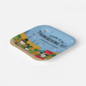 pinda's | Charlie Brown Thanksgiving Add Jouw naam Papieren Bordje (Gebogen)