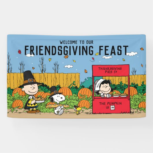 pinda's | Charlie Brown Thanksgiving Feast Welcome Spandoek (Horizontaal)
