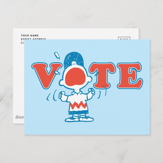 pinda's | Charlie Brown Vote Briefkaart (Voorkant / Achterkant)