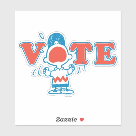 pinda's | Charlie Brown Vote Sticker (Vel)