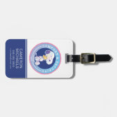 pinda's | Comfort & Beveiligingsbadge blauw Bagagelabel (Voorkant horizontaal)