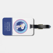 pinda's | Comfort & Beveiligingsbadge blauw Bagagelabel (Achterkant horizontaal)