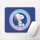 pinda's | Comfort & Beveiligingsbadge blauw Muismat (Met muis)