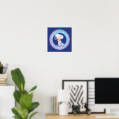 pinda's | Comfort & Beveiligingsbadge blauw Poster (Thuiskantoor)
