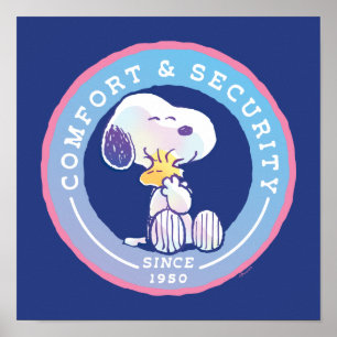 pinda's   Comfort & Beveiligingsbadge blauw Poster