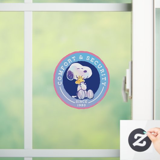 pinda's | Comfort & Beveiligingsbadge blauw Raamsticker (Huis)