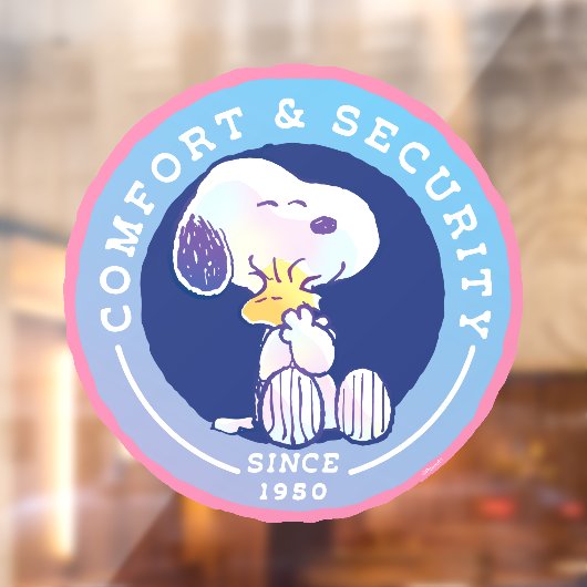 pinda's | Comfort & Beveiligingsbadge blauw Raamsticker (Vel 2)