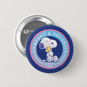 pinda's | Comfort & Beveiligingsbadge blauw Ronde Button 5,7 Cm (Voorkant /achterkant)