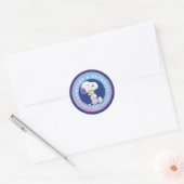 pinda's | Comfort & Beveiligingsbadge blauw Ronde Sticker (Envelop)