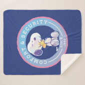 pinda's | Comfort & Beveiligingsbadge blauw Sherpa Deken (Voorkant (horizontaal))