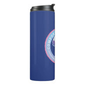 pinda's | Comfort & Beveiligingsbadge blauw Thermosbeker (Gedraaid links)