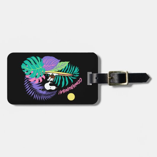 pinda's | Cowabunga Snoopy Bagagelabel (Voorkant horizontaal)