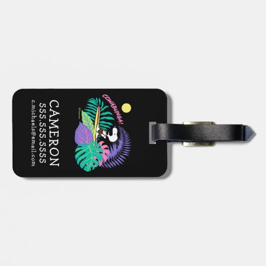 pinda's | Cowabunga Snoopy Bagagelabel (Achterkant horizontaal)