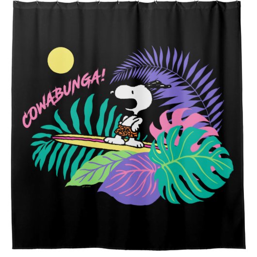 pinda's | Cowabunga Snoopy Douchegordijn (Voorkant)