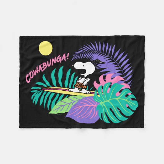 pinda's | Cowabunga Snoopy Fleece Deken (Voorkant (Horizontaal))