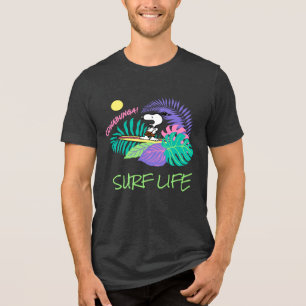 pinda's   Cowabunga Snoopy Tri-Blend Shirt