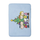 pinda's | De gang rond de kerstboom Badmat (Voorkant Verticaal)