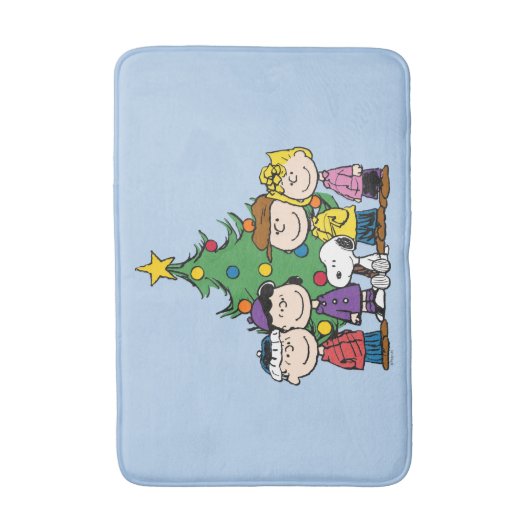 pinda's | De gang rond de kerstboom Badmat (Voorkant Verticaal)