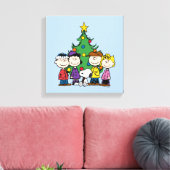 pinda's | De gang rond de kerstboom Canvas Afdruk (Insitu (Woonkamer))