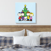 pinda's | De gang rond de kerstboom Canvas Afdruk (Insitu (Slaapkamer))