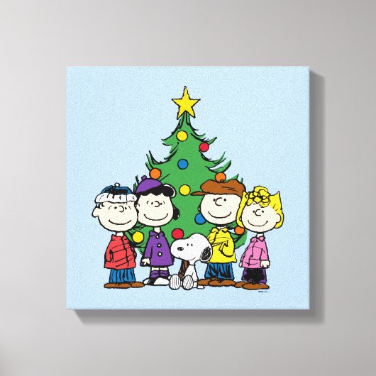 pinda's | De gang rond de kerstboom Canvas Afdruk (Voorkant)