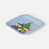 pinda's | De gang rond de kerstboom Papieren Bordje (Gebogen)