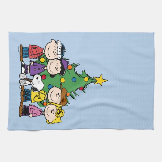 pinda's | De gang rond de kerstboom Theedoek (Horizontaal)