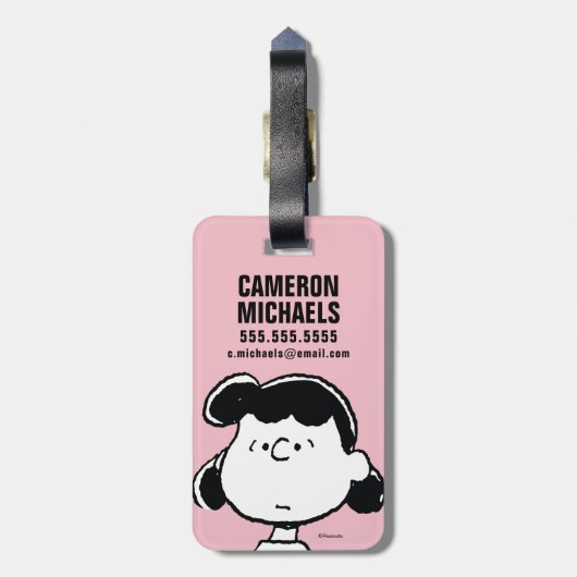 pinda's | De gezichten van Lucy Bagagelabel (Achterkant verticaal)